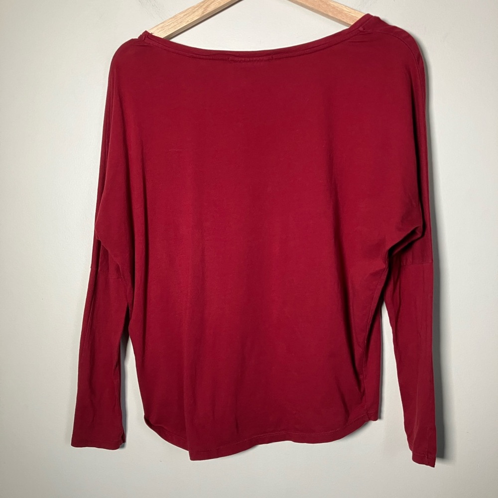 Maison Scotch t-shirt long sleeved tee 100% Cotton Red women’s size S - Picture 3 of 12